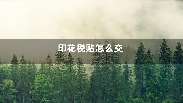 印花税贴怎么交
