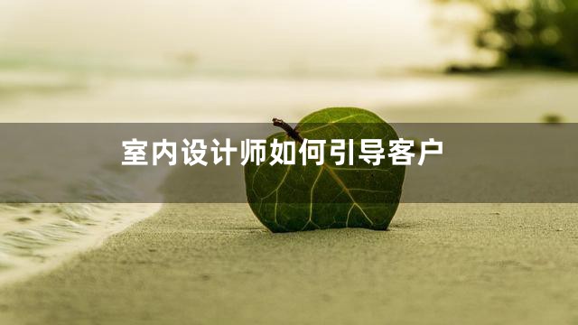 室内设计师如何引导客户