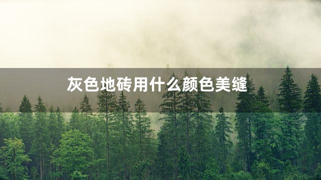 灰色地砖用什么颜色美缝