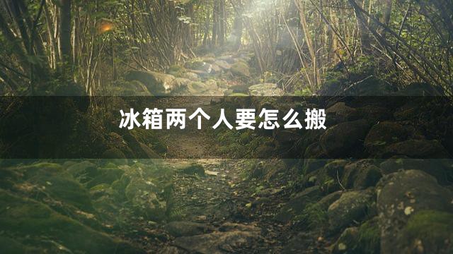 冰箱两个人要怎么搬