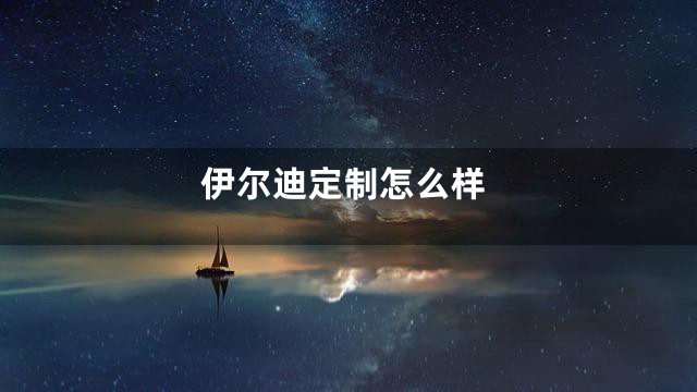 伊尔迪定制怎么样