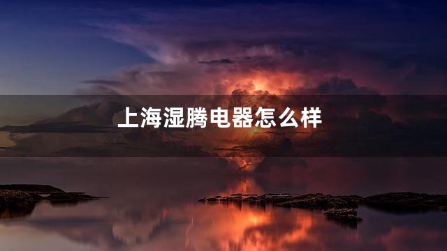 上海湿腾电器怎么样