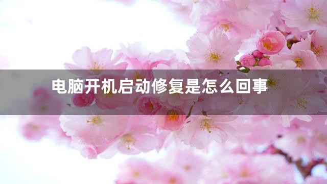 电脑开机启动修复是怎么回事