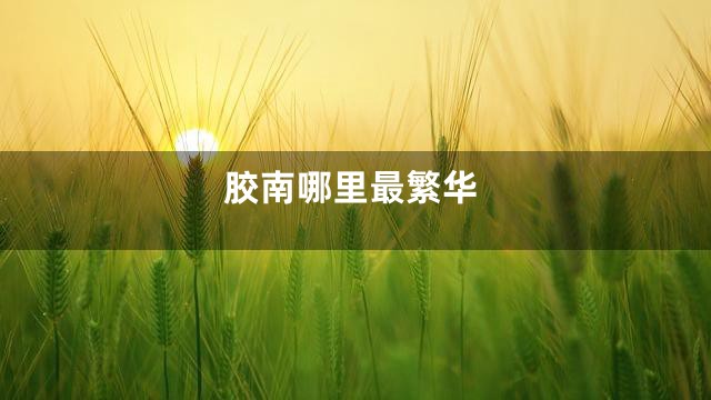 胶南哪里最繁华