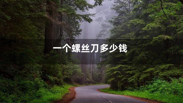 一个螺丝刀多少钱