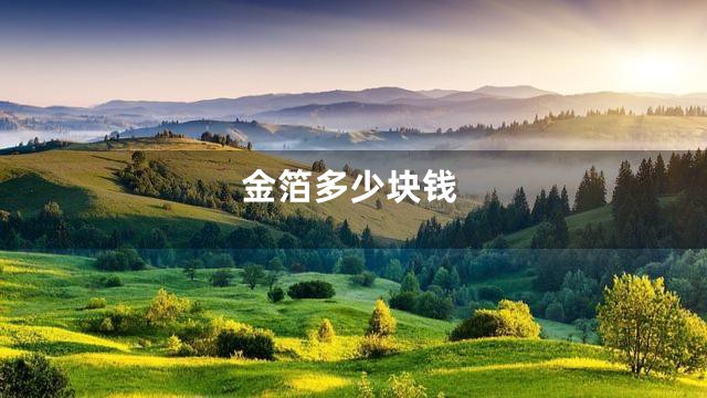 金箔多少块钱