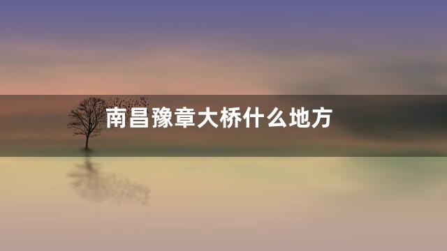 南昌豫章大桥什么地方