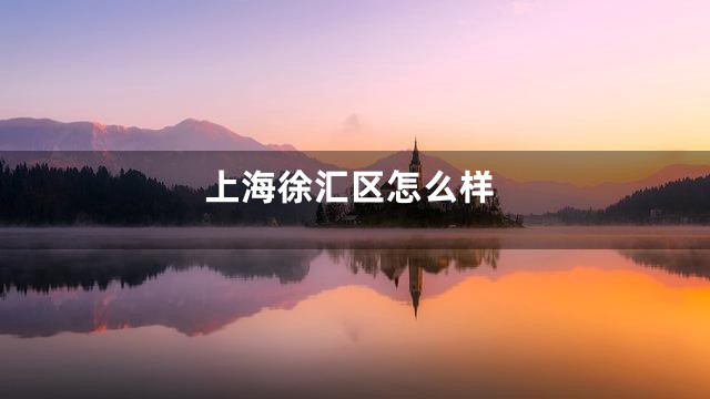 上海徐汇区怎么样