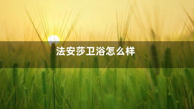 法安莎卫浴怎么样