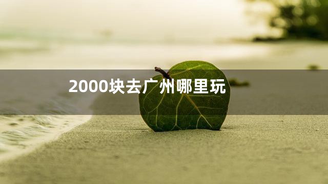 2000块去广州哪里玩