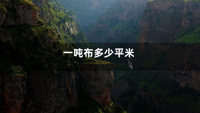 一吨布多少平米