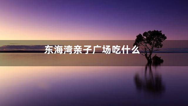 东海湾亲子广场吃什么