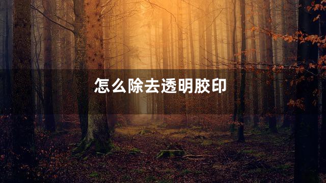 怎么除去透明胶印
