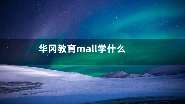 华冈教育mall学什么