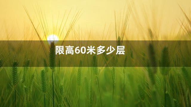 限高60米多少层