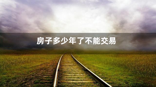 房子多少年了不能交易