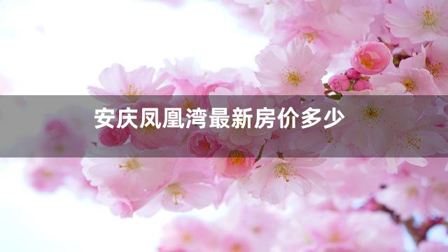 安庆凤凰湾最新房价多少