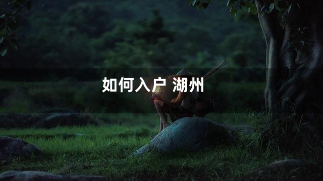 如何入户 湖州