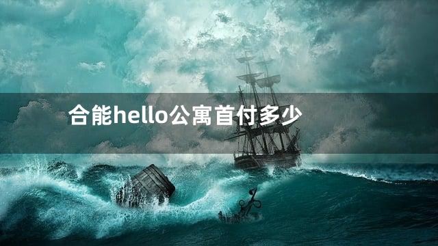 合能hello公寓首付多少