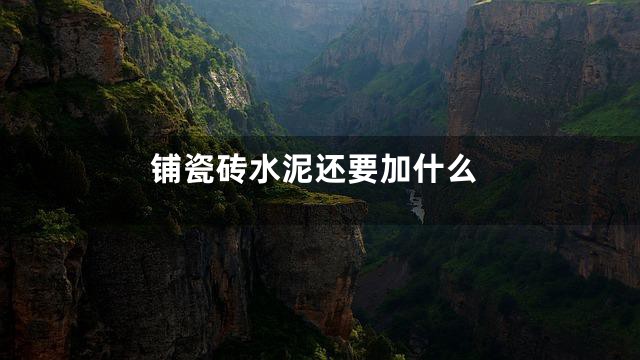 铺瓷砖水泥还要加什么