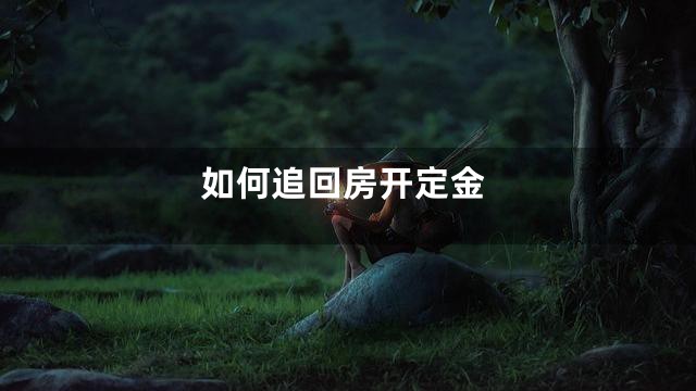 如何追回房开定金
