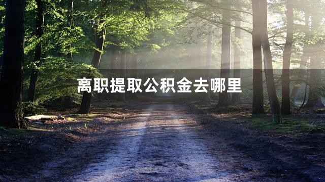 离职提取公积金去哪里