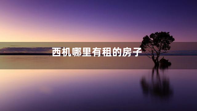 西机哪里有租的房子