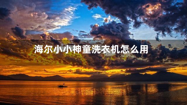 海尔小小神童洗衣机怎么用