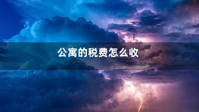 公寓的税费怎么收