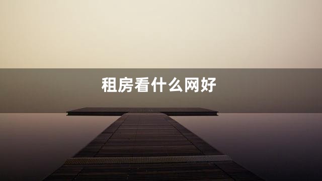 租房看什么网好