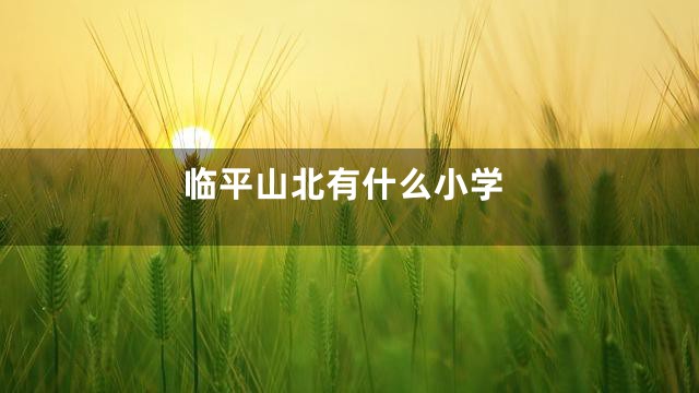 临平山北有什么小学