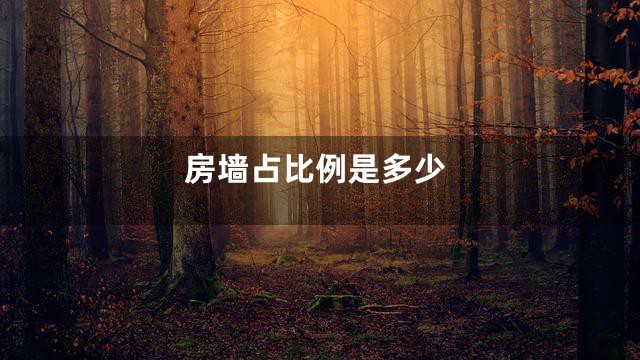 房墙占比例是多少