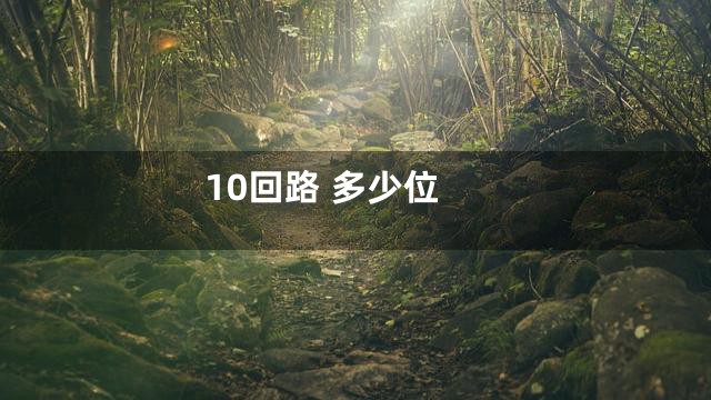 10回路 多少位