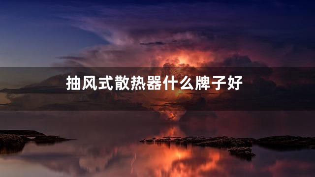 抽风式散热器什么牌子好