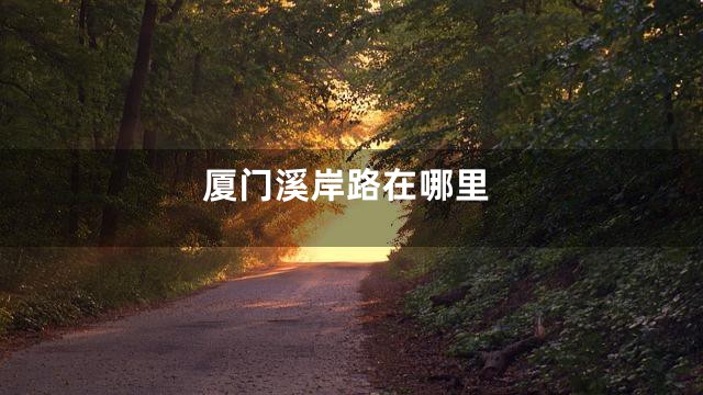 厦门溪岸路在哪里