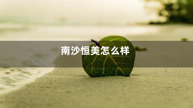 南沙恒美怎么样