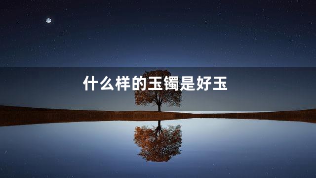 什么样的玉镯是好玉