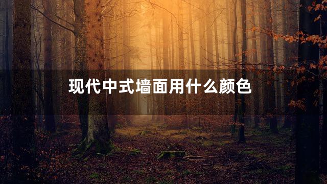 现代中式墙面用什么颜色
