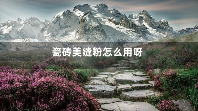 瓷砖美缝粉怎么用呀