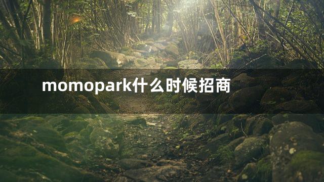 momopark什么时候招商