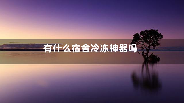 有什么宿舍冷冻神器吗