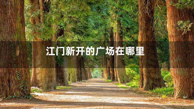 江门新开的广场在哪里