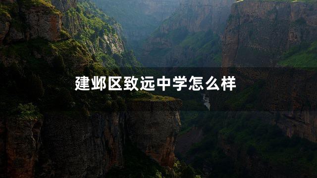 建邺区致远中学怎么样