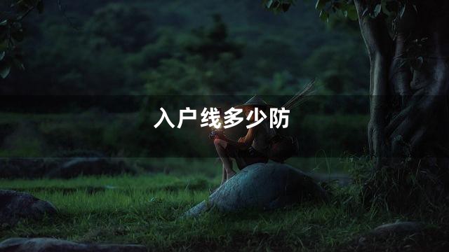 入户线多少防
