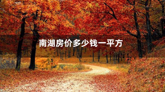南湖房价多少钱一平方