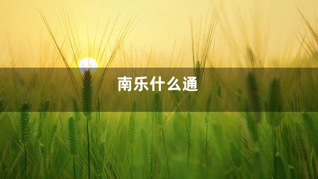南乐什么通
