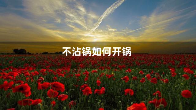 不沾锅如何开锅
