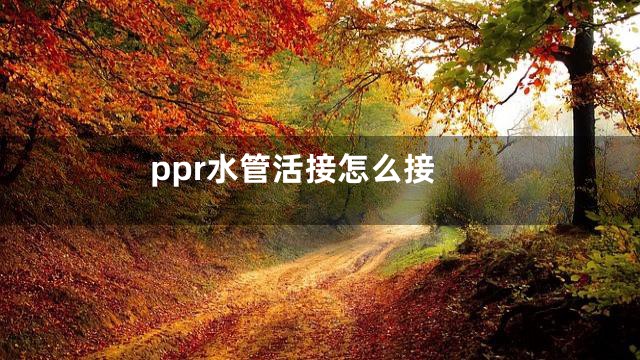 ppr水管活接怎么接
