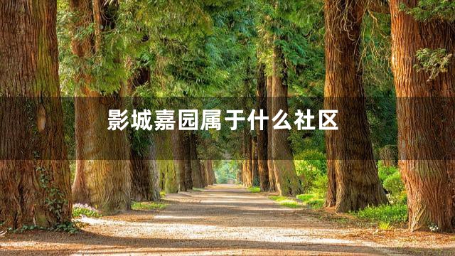 影城嘉园属于什么社区