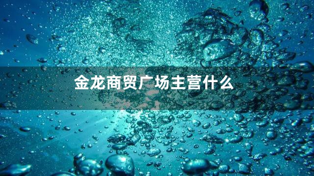 金龙商贸广场主营什么